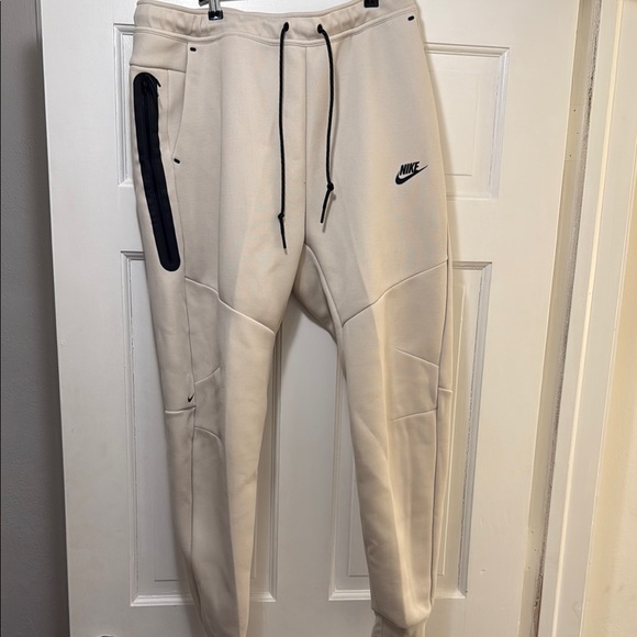 Nike Other - Nike Cream Sweatpants with Tapered Fit and Ribbed Cuffs